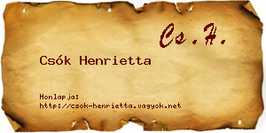Csók Henrietta névjegykártya